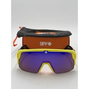 SPY MONOLITH 5050 Sunglasses | Matte Neon Yellow / Bronze Purple Spectra Mirror